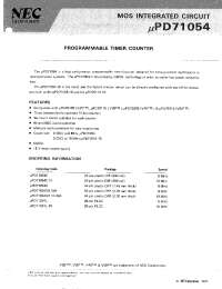 Datasheet UPD71054C производства NEC