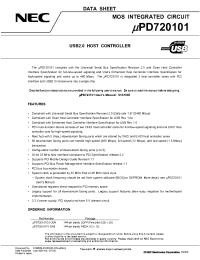 Datasheet UPD720101GJ-UEN manufacturer NEC