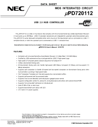 Datasheet UPD720112 manufacturer NEC