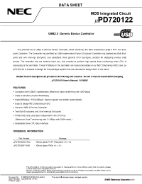 Datasheet UPD720122F1-DN2 manufacturer NEC