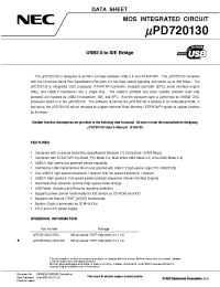 Datasheet UPD720130GC-9EU-SIN manufacturer NEC