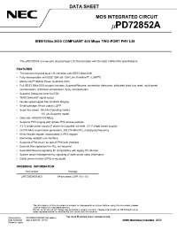 Datasheet UPD72852AGB-8EU manufacturer NEC