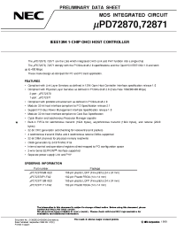 Datasheet UPD72870 manufacturer NEC