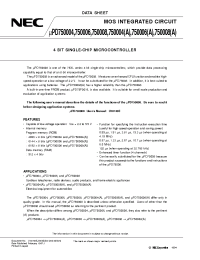 Datasheet UPD750004GBA-XXX-3BS-MT manufacturer NEC