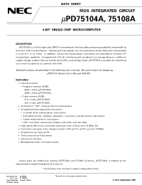 Datasheet UPD75108A производства NEC
