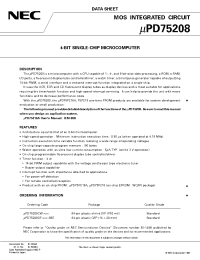 Datasheet UPD75208GF manufacturer NEC