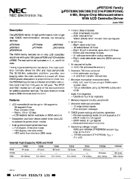 Datasheet UPD75308GFA-xxx-3B9 manufacturer NEC