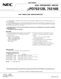 Datasheet UPD75312B manufacturer NEC