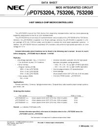 Datasheet UPD753208GT manufacturer NEC