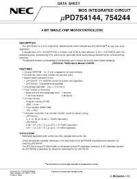 Datasheet UPD754244GS manufacturer NEC