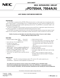 Datasheet UPD7554AGA manufacturer NEC