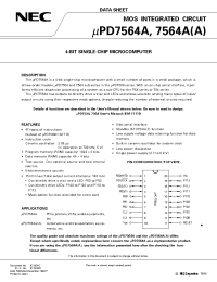 Datasheet UPD7564AGA manufacturer NEC