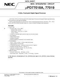 Datasheet UPD77019GC manufacturer NEC