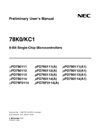 Datasheet uPD780113 manufacturer NEC