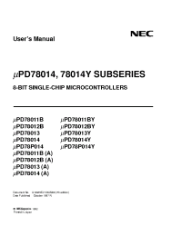 Datasheet uPD780146 manufacturer NEC