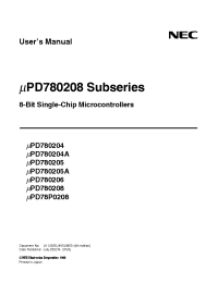 Datasheet UPD780204AGF-xxx-3BA manufacturer NEC