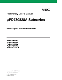 Datasheet UPD780824A manufacturer NEC