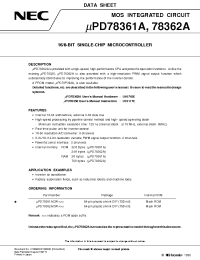 Datasheet UPD78361A manufacturer NEC