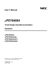 Datasheet uPD784054AA1A2 manufacturer NEC