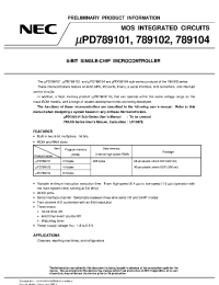 Datasheet UPD789101GS manufacturer NEC