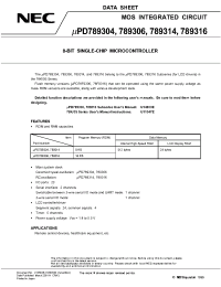 Datasheet UPD789316GK manufacturer NEC