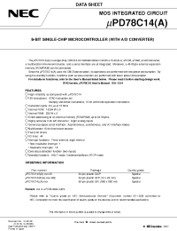 Datasheet UPD78C14L производства NEC