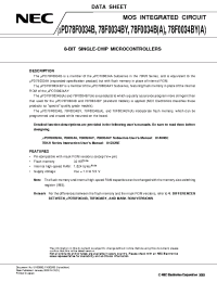 Datasheet UPD78F0034BF1-CN3 manufacturer NEC