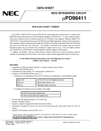 Datasheet UPD98411 manufacturer NEC