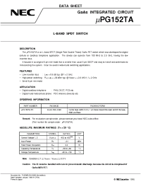 Datasheet UPG152TA manufacturer NEC