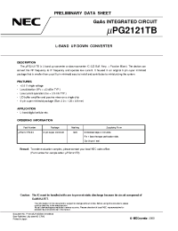Datasheet UPG2121TB-E3 manufacturer NEC