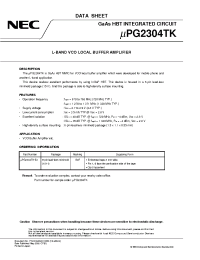 Datasheet UPG2304TK manufacturer NEC