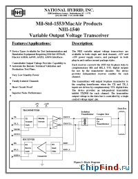Datasheet NHI-1540 manufacturer NHI