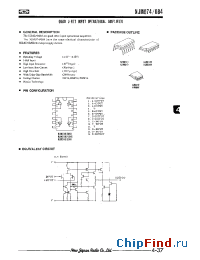 Datasheet NJM074 manufacturer NJRC