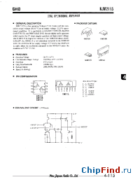 Datasheet NJM2115M manufacturer NJRC