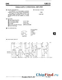 Datasheet NJM2125F manufacturer NJRC