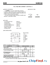 Datasheet NJM2346 manufacturer NJRC