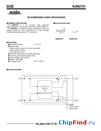 Datasheet NJM2701M manufacturer NJRC