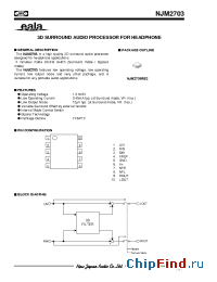 Datasheet NJM2703 manufacturer NJRC