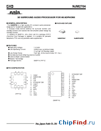 Datasheet NJM2704 manufacturer NJRC