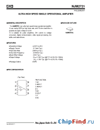 Datasheet NJM2721 manufacturer NJRC