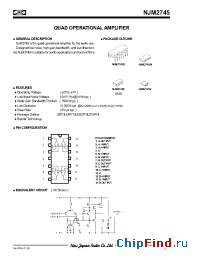 Datasheet NJM2745D manufacturer NJRC
