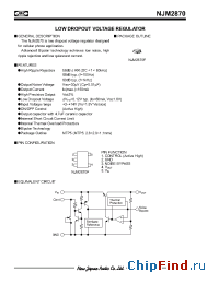 Datasheet NJM2870F03 manufacturer NJRC
