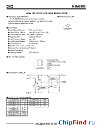 Datasheet NJM2880U03 manufacturer NJRC