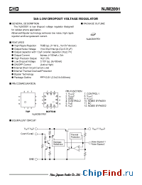 Datasheet NJM2891PB1-0303 manufacturer NJRC