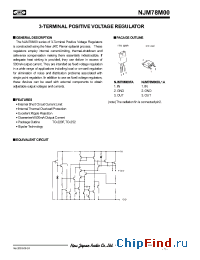 Datasheet NJM78M20FA manufacturer NJRC