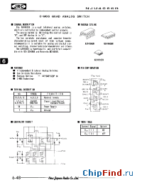 Datasheet NJU4066BV manufacturer NJRC