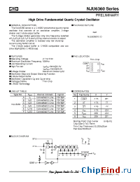 Datasheet NJU6360CC manufacturer NJRC