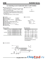 Datasheet NJU6363BE manufacturer NJRC
