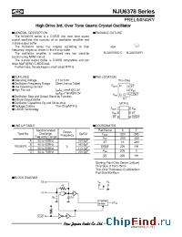 Datasheet NJU6378C manufacturer NJRC