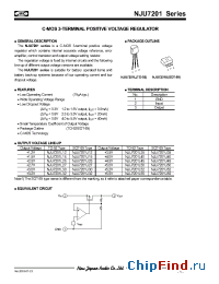 Datasheet NJU7201 manufacturer NJRC